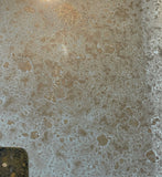 Really Rough with Gold Backing Paint on Clear Finish