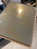 Silver Leaf Weathered Gold on Bronze Tinted Glass Sample