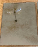 Silver Leaf Weathered Gold on Bronze Tinted Glass Sample