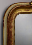 French Louis Philippe Gilt Mirror with Cartouche