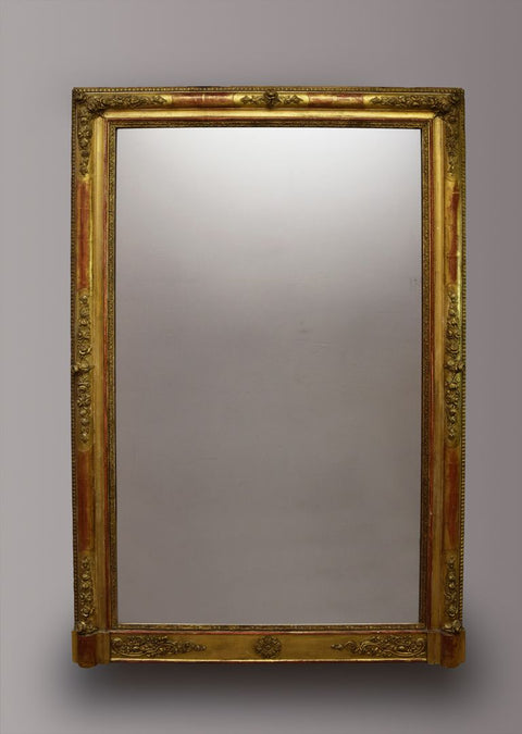 French Gold Gilt Overmantel Mirror