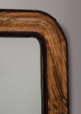 French Painted Faux Woodgrain Mirror