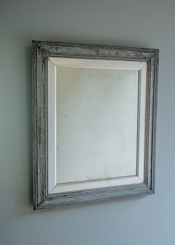 Silver Gilt & Painted Antique Mirror | Rough Old Glass