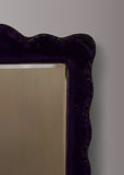 Purple Velvet Dressing Table Mirror with Stand