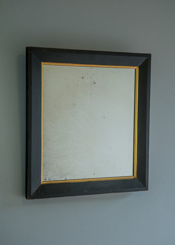 English Ebonised Antique Mirror | Rough Old Glass