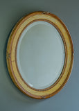 English Oval Mirror with Bevelled Glass - SOLD