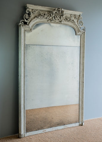 French Painted Pier Mirror | Rough Old Glass