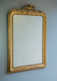 Engraved Gold French Crested Mirror