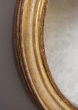 Pair of Gilt Oval Mirrors - SOLD