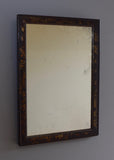 Chinese Black & Gilt Lacquered Mirror