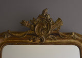 Medium Sized Late 19th Century French Crested Gilt Mirror
