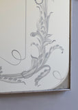 Large French Etched Bistro Mirror