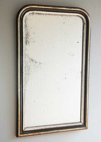 Gilt & Ebonised French Antique Mirror