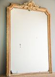 French Crested Partial Gilt Mirror - SOLD