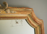 French Crested Partial Gilt Mirror - SOLD