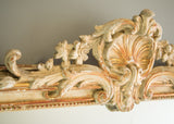 French Crested Partial Gilt Mirror - SOLD