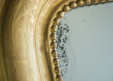 Large French Gilt Crested Mirror