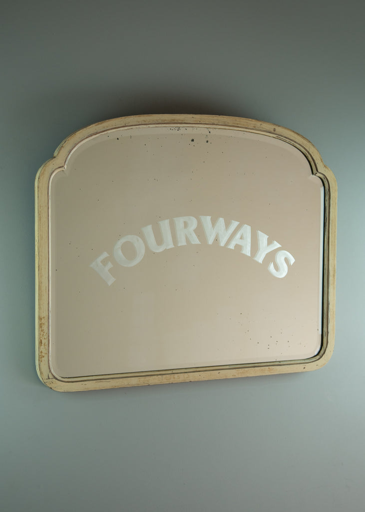 Painted Mirror with Etched Logo