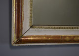 Late 19th Century French Gilt & Gesso Mirror with Scrolled Engravings