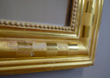 Late 19th Century French Gilt Mirror with Unusual Inset Mirror Panels