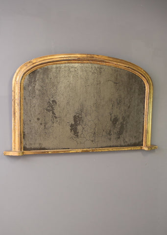 Mid 19th Century Gilt English Overmantel Mirror