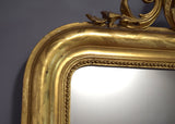 Late 19th Century Gilt Crested Mirror