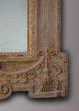 Carved Bleached Oak Mirror