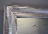 Late 19th Century French Silver Gilt Mirror with Dark Grey Bole