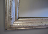 Late 19th Century French Silver Gilt Mirror with Engravings