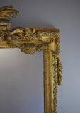 Large Impressive French Gilt Crested Mirror