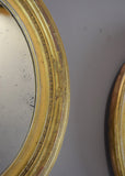 Pair of English Oval Mirrors