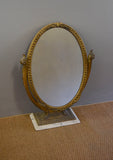 Gilt Oval Dressing Table Mirror