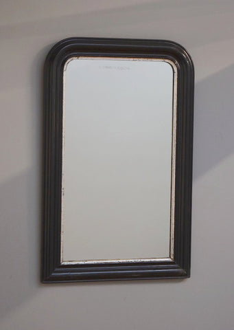 French Ebonised Antique Mirror | Rough Old Glass