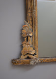 Mid 19th Century English Distressed Gilt Overmantel Mirror