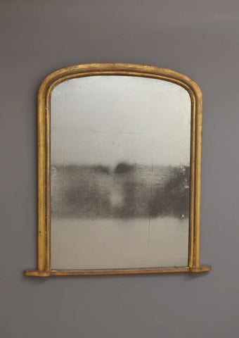 Late 19th Century English Gilt Overmantel Mirror