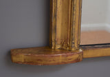 Late 19th Century Gently Worn English Gilt Overmantel Mirror
