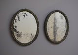 Pair of Painted Oval Mirrors