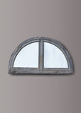 Mid 19th Century English Oak Arched Top Window Mirror