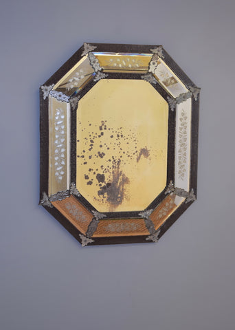 Venetian Mirror Circa 1900 with hand made panels