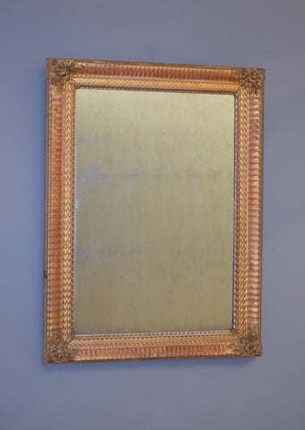 Mid 19th Century French Gold Gilt and Gesso Mirror