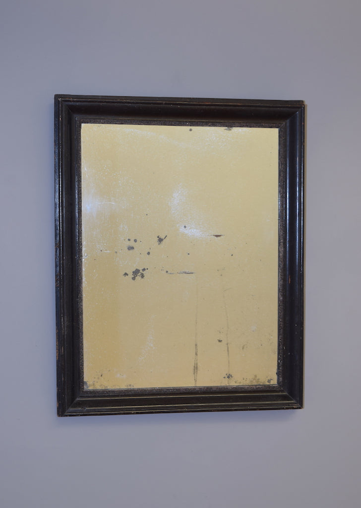 Mid 19th Century French Distressed Ebonised Mirror