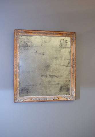 French Mid 19th Century Gilt and Gesso Mirror