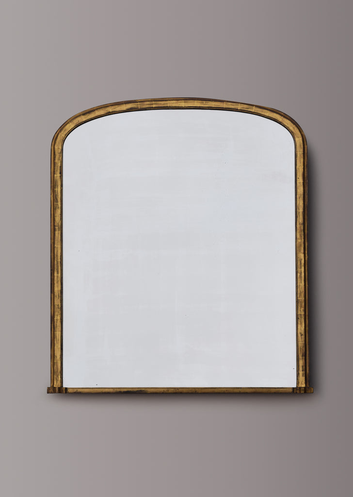 Early 19th Century English Gold Gilt over Taupe Bole Overmantel Mirror
