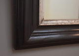 French Ebonised Mirror with Silver Gilt Detail