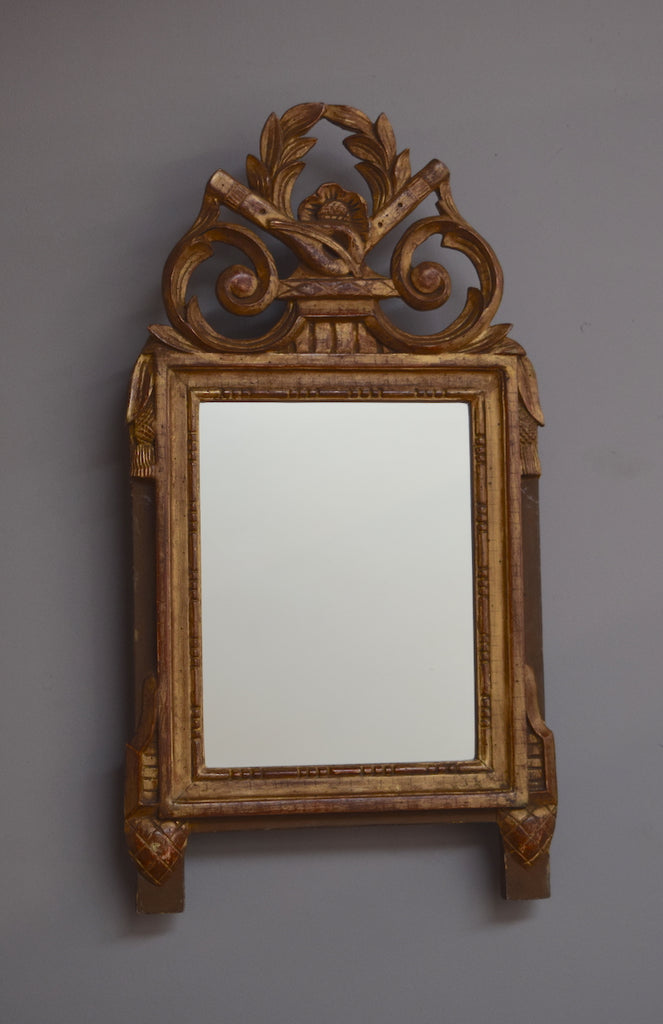 Early 19th Century French Gilt Crested Mirror
