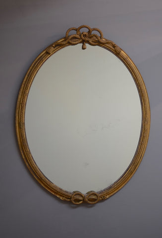 Large Mid 19th Century English Oval Mirror