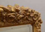 Gilt Mirror with Floral Decoration