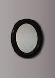 Oval Ebonised Convex Mirror
