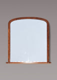 Large Walnut and Rosewood Overmantel Mirror