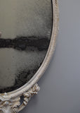 Large Painted Oval Mirror